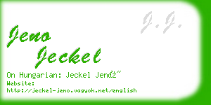 jeno jeckel business card